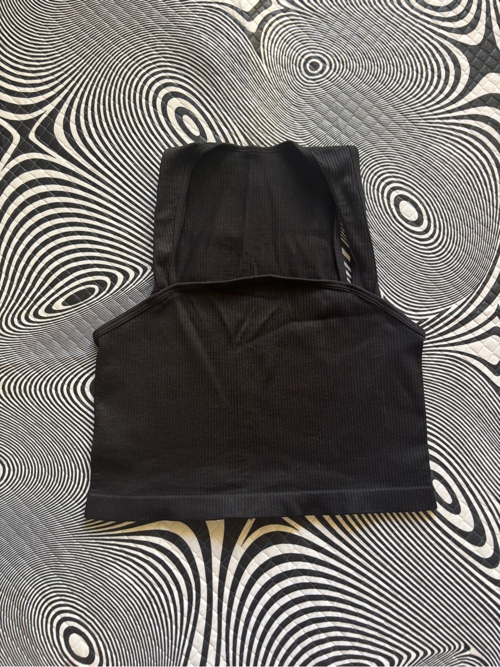 Black Ribbed Tank Top